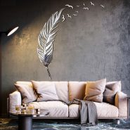 آینه طرح پر و پرنده