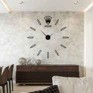 ساعت دیواری رولکس مشکی سایز120