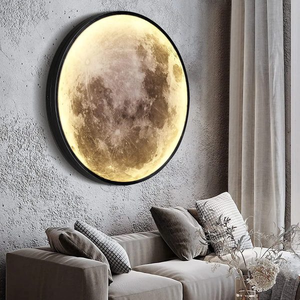 تابلو نوری ماه برجسته چراغ دار
